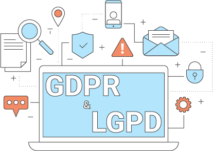 Notebook com GDPR e LGPD